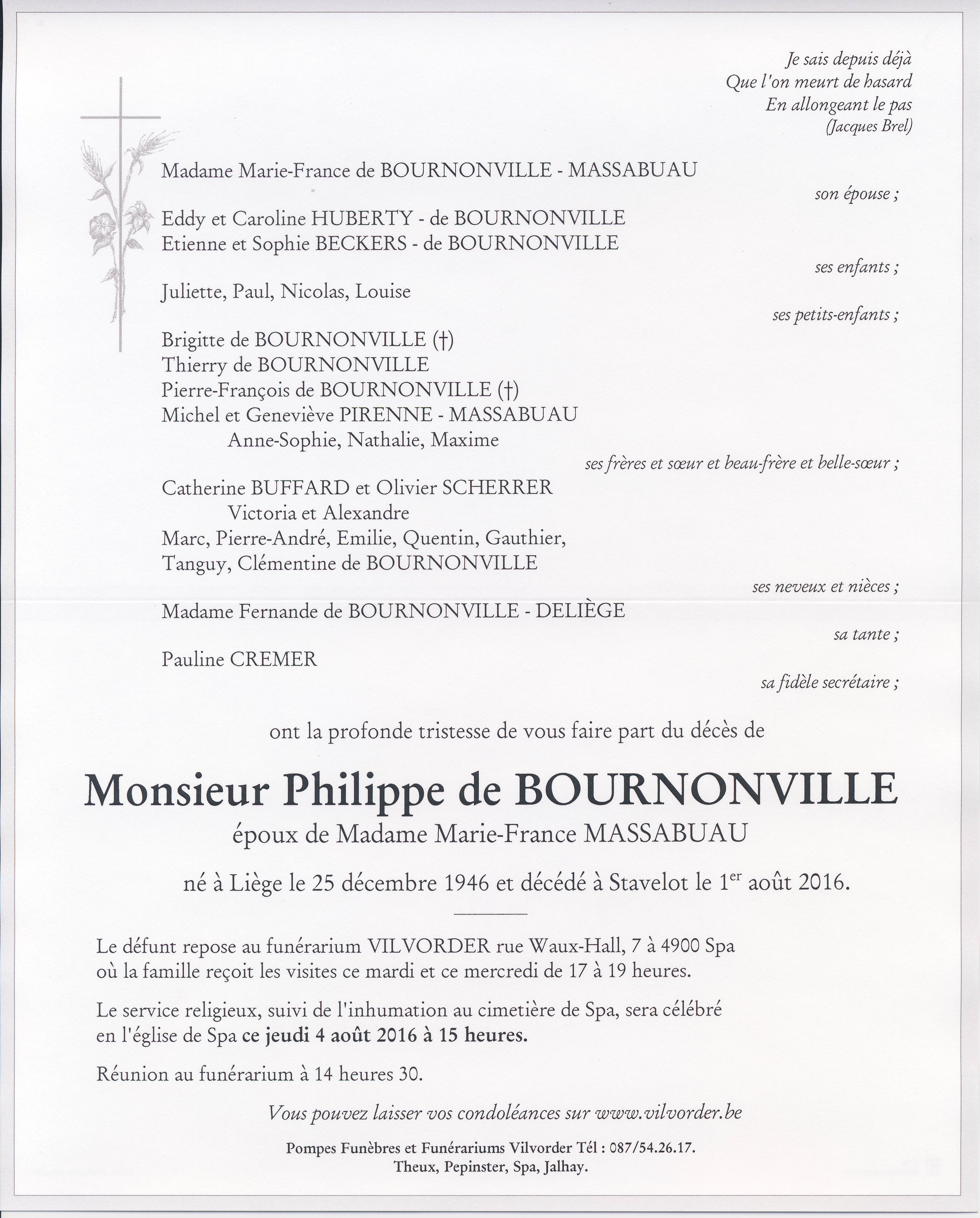 Philippe de BOURNONVILLE Vilvorder